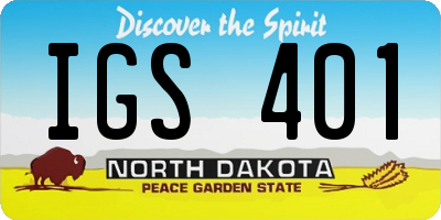 ND license plate IGS401