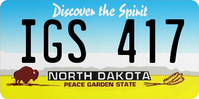 ND license plate IGS417