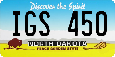 ND license plate IGS450