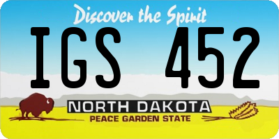 ND license plate IGS452