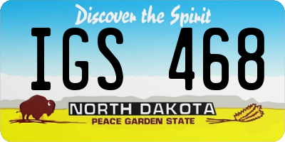 ND license plate IGS468