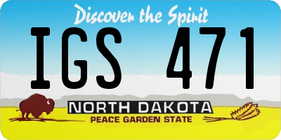 ND license plate IGS471