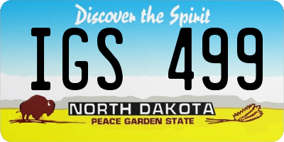 ND license plate IGS499