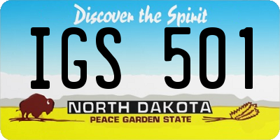 ND license plate IGS501