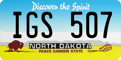 ND license plate IGS507