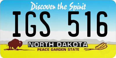 ND license plate IGS516