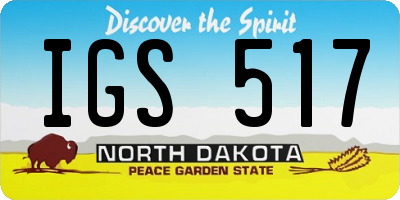 ND license plate IGS517