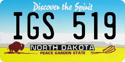 ND license plate IGS519