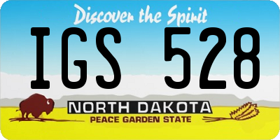 ND license plate IGS528