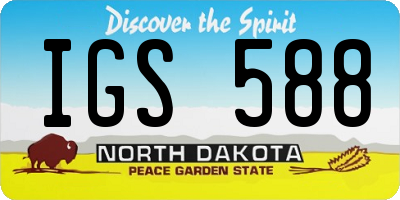 ND license plate IGS588
