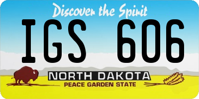 ND license plate IGS606