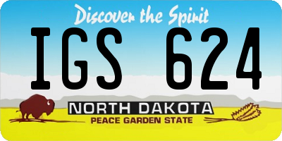 ND license plate IGS624