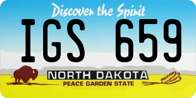 ND license plate IGS659