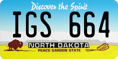 ND license plate IGS664