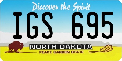 ND license plate IGS695