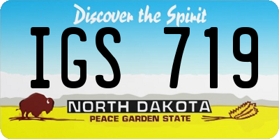 ND license plate IGS719
