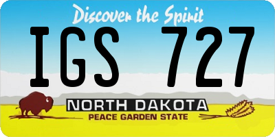 ND license plate IGS727