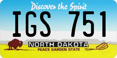 ND license plate IGS751