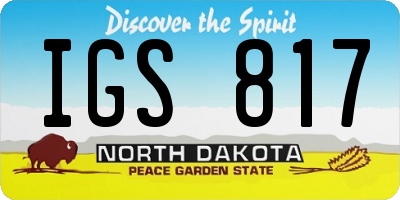 ND license plate IGS817