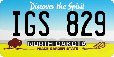 ND license plate IGS829