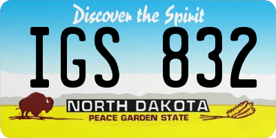 ND license plate IGS832