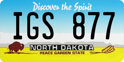 ND license plate IGS877