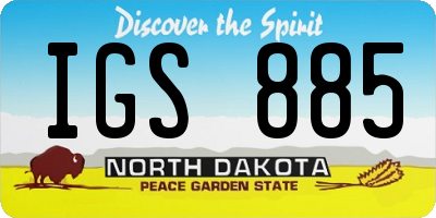 ND license plate IGS885