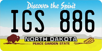 ND license plate IGS886