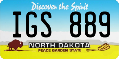 ND license plate IGS889