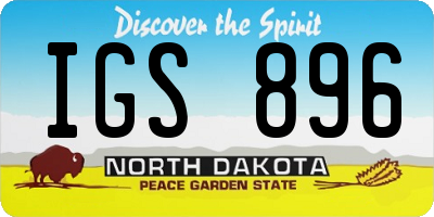 ND license plate IGS896
