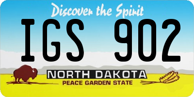 ND license plate IGS902