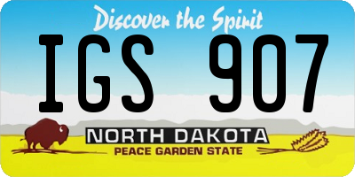 ND license plate IGS907