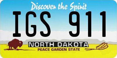 ND license plate IGS911