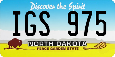 ND license plate IGS975