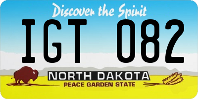 ND license plate IGT082