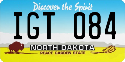 ND license plate IGT084