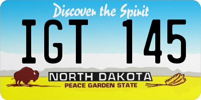 ND license plate IGT145