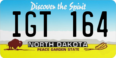 ND license plate IGT164