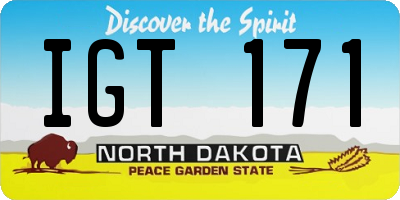 ND license plate IGT171
