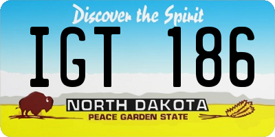 ND license plate IGT186