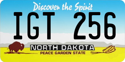 ND license plate IGT256