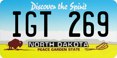ND license plate IGT269