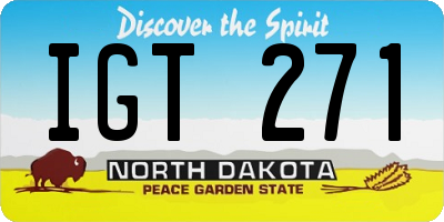 ND license plate IGT271