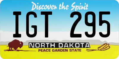 ND license plate IGT295