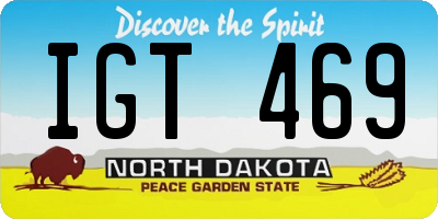 ND license plate IGT469