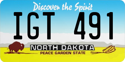 ND license plate IGT491