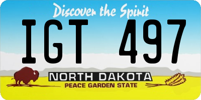 ND license plate IGT497