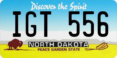 ND license plate IGT556