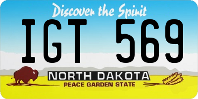 ND license plate IGT569