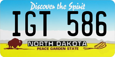 ND license plate IGT586